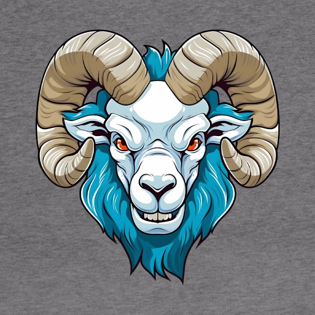 Ice ram, white and blue by Clearmind Arts